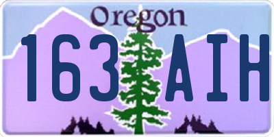 OR license plate 163AIH