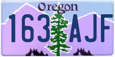 OR license plate 163AJF
