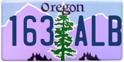 OR license plate 163ALB