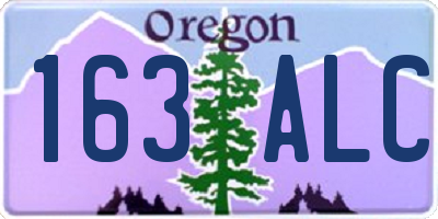 OR license plate 163ALC