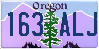 OR license plate 163ALJ