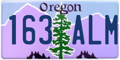 OR license plate 163ALM