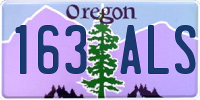 OR license plate 163ALS