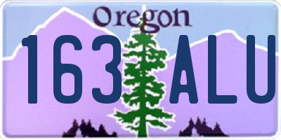 OR license plate 163ALU