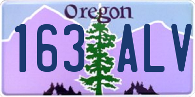 OR license plate 163ALV