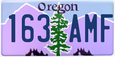 OR license plate 163AMF