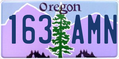 OR license plate 163AMN