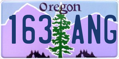 OR license plate 163ANG