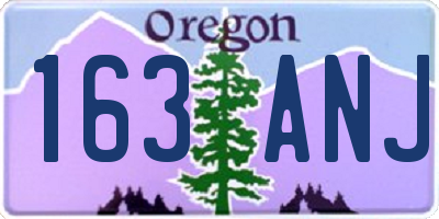 OR license plate 163ANJ