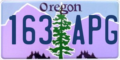 OR license plate 163APG