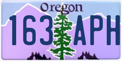 OR license plate 163APH