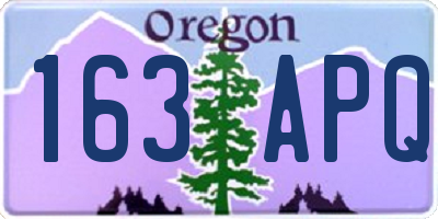 OR license plate 163APQ