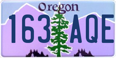 OR license plate 163AQE