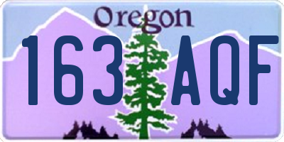 OR license plate 163AQF
