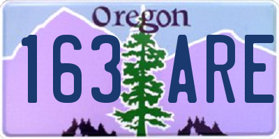OR license plate 163ARE