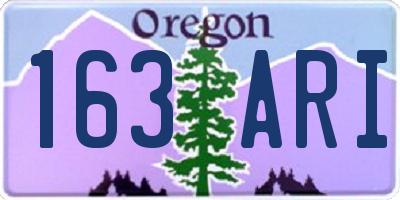 OR license plate 163ARI