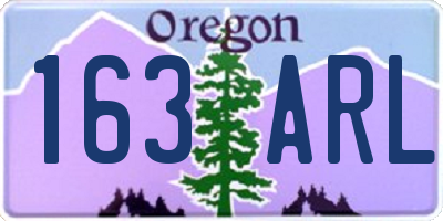 OR license plate 163ARL