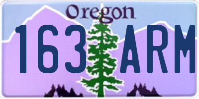 OR license plate 163ARM