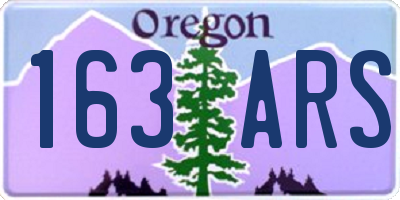 OR license plate 163ARS