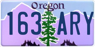 OR license plate 163ARY