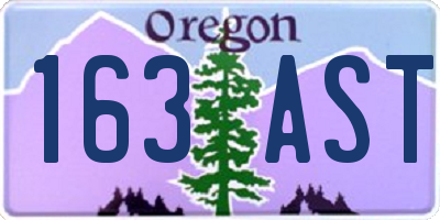 OR license plate 163AST