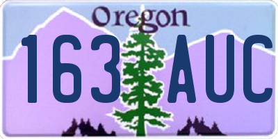 OR license plate 163AUC