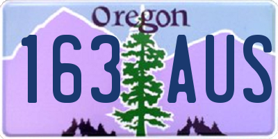 OR license plate 163AUS
