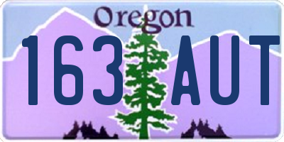 OR license plate 163AUT