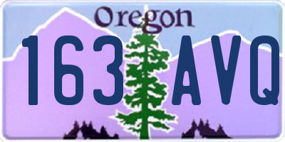 OR license plate 163AVQ
