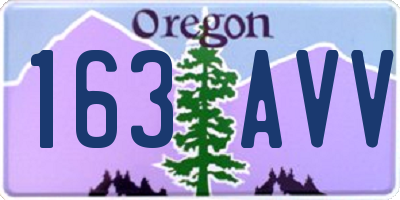 OR license plate 163AVV