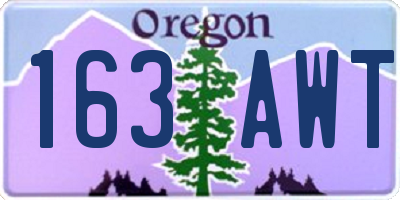 OR license plate 163AWT