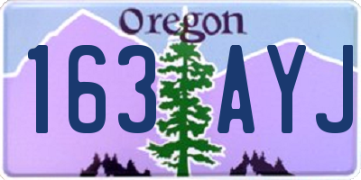 OR license plate 163AYJ