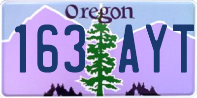 OR license plate 163AYT