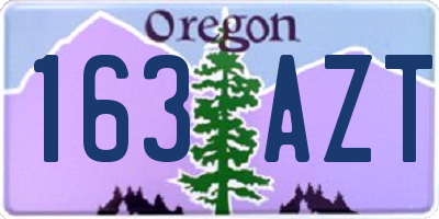 OR license plate 163AZT