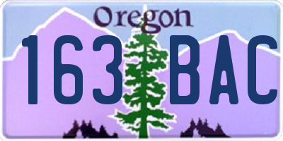 OR license plate 163BAC