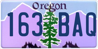OR license plate 163BAQ