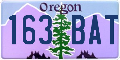 OR license plate 163BAT