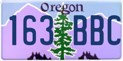 OR license plate 163BBC