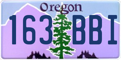 OR license plate 163BBI