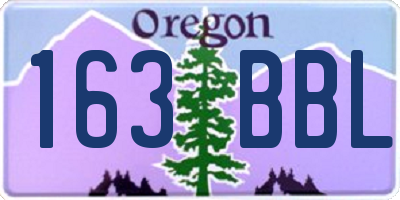 OR license plate 163BBL