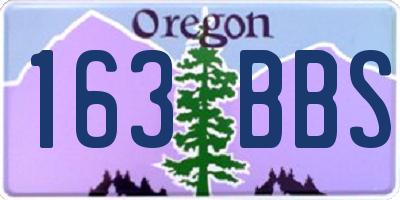 OR license plate 163BBS