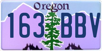 OR license plate 163BBV