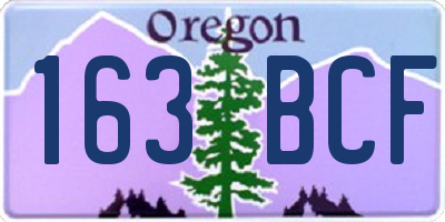 OR license plate 163BCF