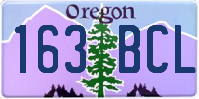 OR license plate 163BCL