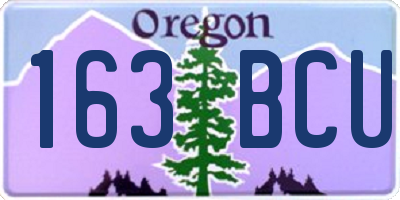 OR license plate 163BCU
