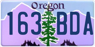 OR license plate 163BDA