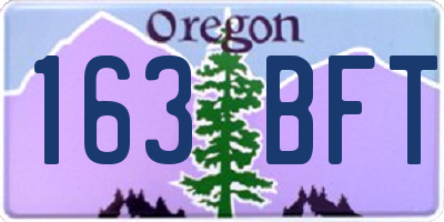 OR license plate 163BFT