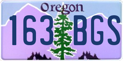 OR license plate 163BGS