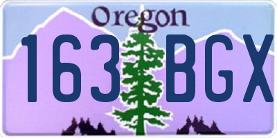 OR license plate 163BGX