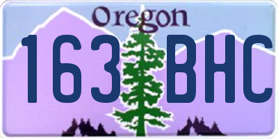 OR license plate 163BHC
